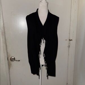 Chico's Black Fringe Vest